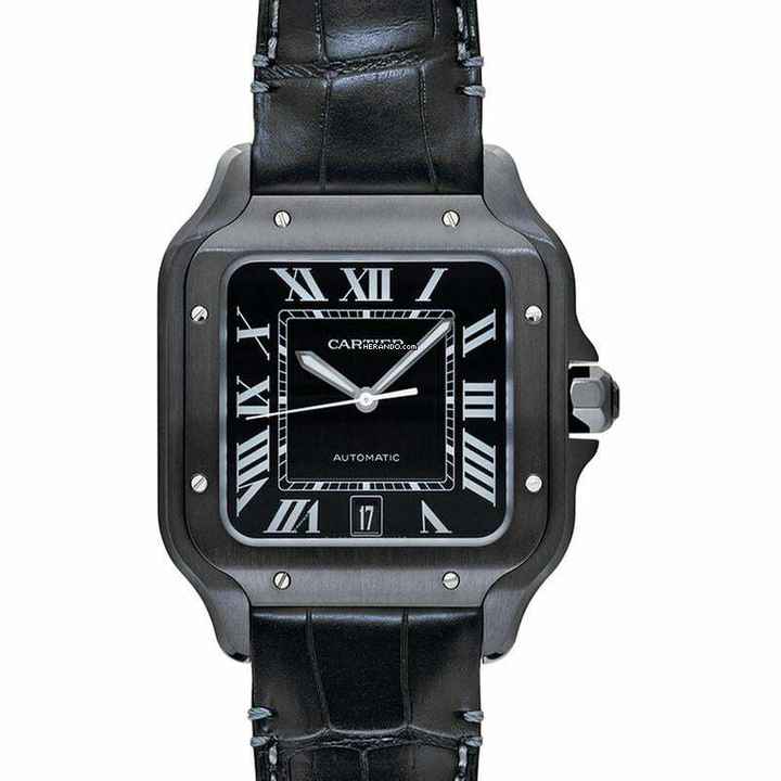  Cartier Santos WSSA0039 - Santos De Cartier Automatic Black Dial Men's Watch </h1> 