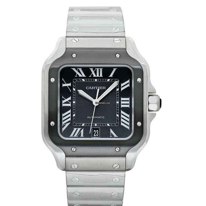  Cartier Santos WSSA0037 - Santos de Cartier Automatic grey Dial stainless steel Men's Watch </h1> 
