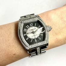 Thumbnail von Cartier Roadster 2510 Automatic 38mm Steel 4.92TCW DIAMOND Watch </h1>