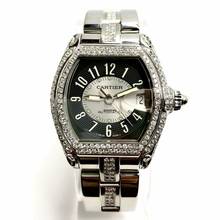 Thumbnail von Cartier Roadster 2510 Automatic 38mm Steel 4.92TCW DIAMOND Watch </h1>
