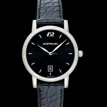Thumbnail von Montblanc Star Classique 108769 - Star Classique Quartz Black Dial Black Leather Men's Watch </h1>