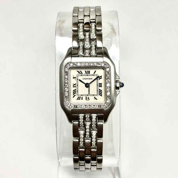  Cartier Panthère Quartz 23mm Steel 0.55TCW Diamond Watch </h1> 
