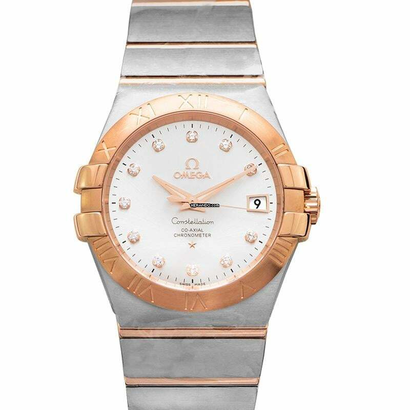 Omega Constellation 123.20.35.20.52.001 - Constellation Co-Axial 35 mm Automatic Silver Dial Diamond Markers U </h1>