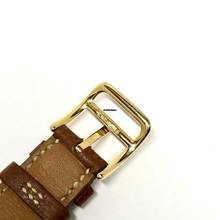 Thumbnail von Hermès Heure H Two Tone Ladies Watch ~1TCW DIAMONDS Hermès Brown Leather Band  </h1>