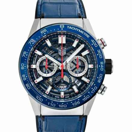  TAG Heuer Carrera CBG2A11.FC6460 - Carrera Calibre Heuer 02 Automatic Blue Skeleton Dial Men's Watch </h1> 