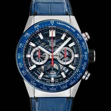 Thumbnail von TAG Heuer Carrera CBG2A11.FC6460 - Carrera Calibre Heuer 02 Automatic Blue Skeleton Dial Men's Watch </h1>