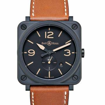  Bell & Ross BR S BRS-HERI-CEM - Instruments Aviation BR S Heritage Quartz Black Dial Beige Calfskin Leather </h1> 