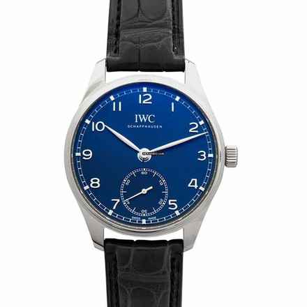  IWC Portugieser Automatik IW358305 - Portugieser Automatic blue Dial Stainless Steel Men's Watch </h1> 