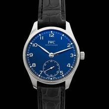 Thumbnail von IWC Portugieser Automatik IW358305 - Portugieser Automatic blue Dial Stainless Steel Men's Watch </h1>