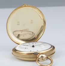 Thumbnail von Jules Jürgensen Savonette Taschenuhr 18k Gold Blitzende Unabhänige Sekunde 1865 Box