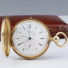 Thumbnail von Jules Jürgensen Savonette Taschenuhr 18k Gold Blitzende Unabhänige Sekunde 1865 Box