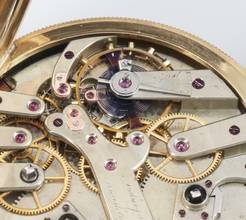 Thumbnail von Jules Jürgensen Savonette Taschenuhr 18k Gold Blitzende Unabhänige Sekunde 1865 Box