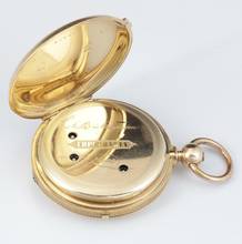 Thumbnail von Jules Jürgensen Savonette Taschenuhr 18k Gold Blitzende Unabhänige Sekunde 1865 Box