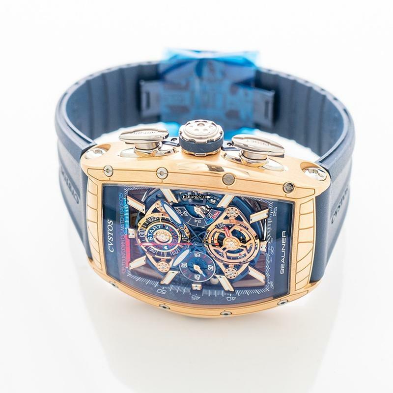 Thumbnail von Cvstos CVGT-SEA-REGATA-1000 - Chrono Automatic skeleton Dial Red Gold Men's Watch </h1>