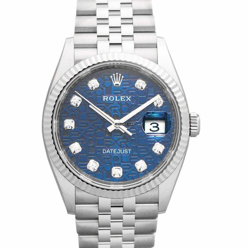 Rolex Datejust 36 126234-0011 - Datejust 36 Automatic Blue Dial Diamond Markers Jubilee Ladies Watch </h1>