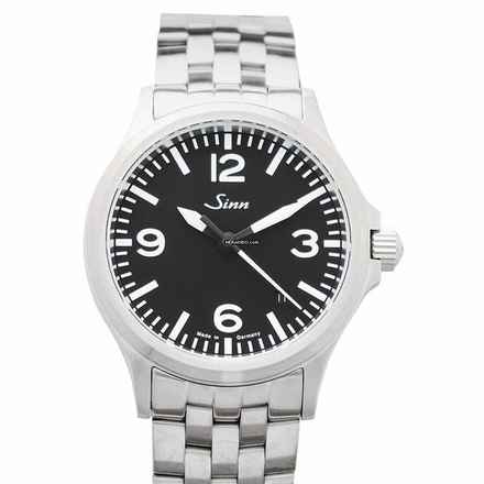  Sinn 556 556.014 - 556 A Black Dial Stainless Steel Fine Link 38.5mm </h1> 