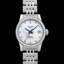 Thumbnail von Longines Record L23200876 - Record Automatic Mother of Pearl Dial Stainless Steel Ladies Watch </h1>