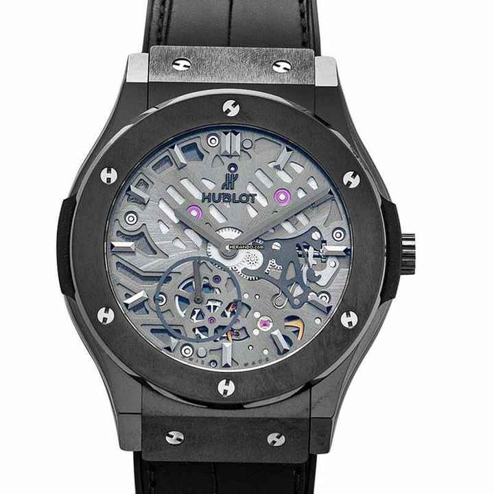  Hublot Classic Fusion Ultra-Thin 545.CM.0140.LR - Classic Fusion Ultra-Thin Skeleton All Black Automatic Skeleton Dial Cera </h1> 