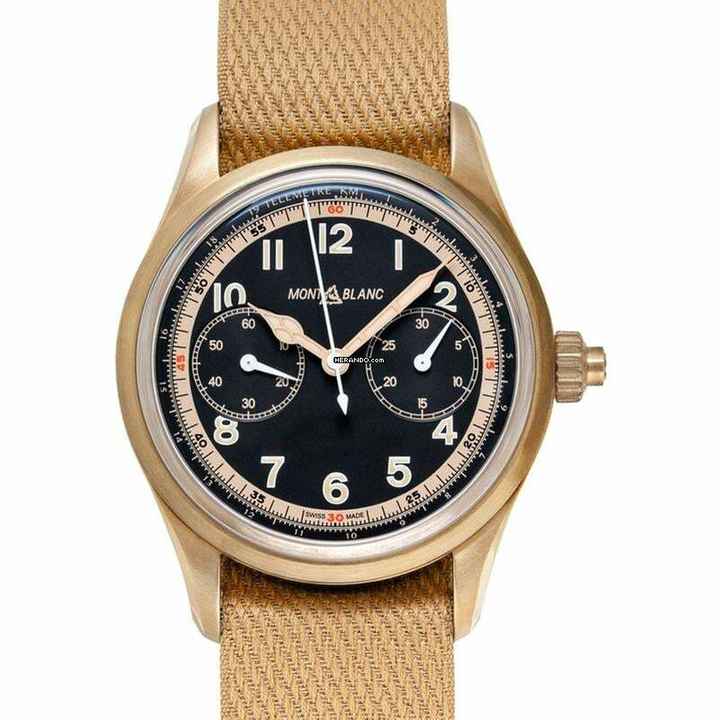  Montblanc 1858 MB125583 - 1858 Monopusher Chronograph Limited Edition Automatic Black Dial Men's Watch </h1> 