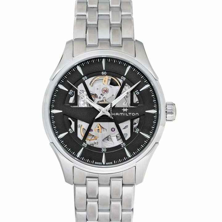  Hamilton Jazzmaster H42535180 - Jazzmaster Automatic Skeleton Dial Stainless Steel Men's Watch </h1> 