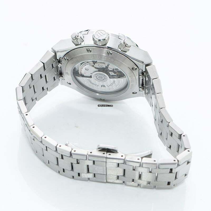 Thumbnail von Maurice Lacroix AIKON AI6038-SS002-330-1 - Aikon Automatic Chronograph Black Sun Brushed Squares Dial Men's Watc </h1>