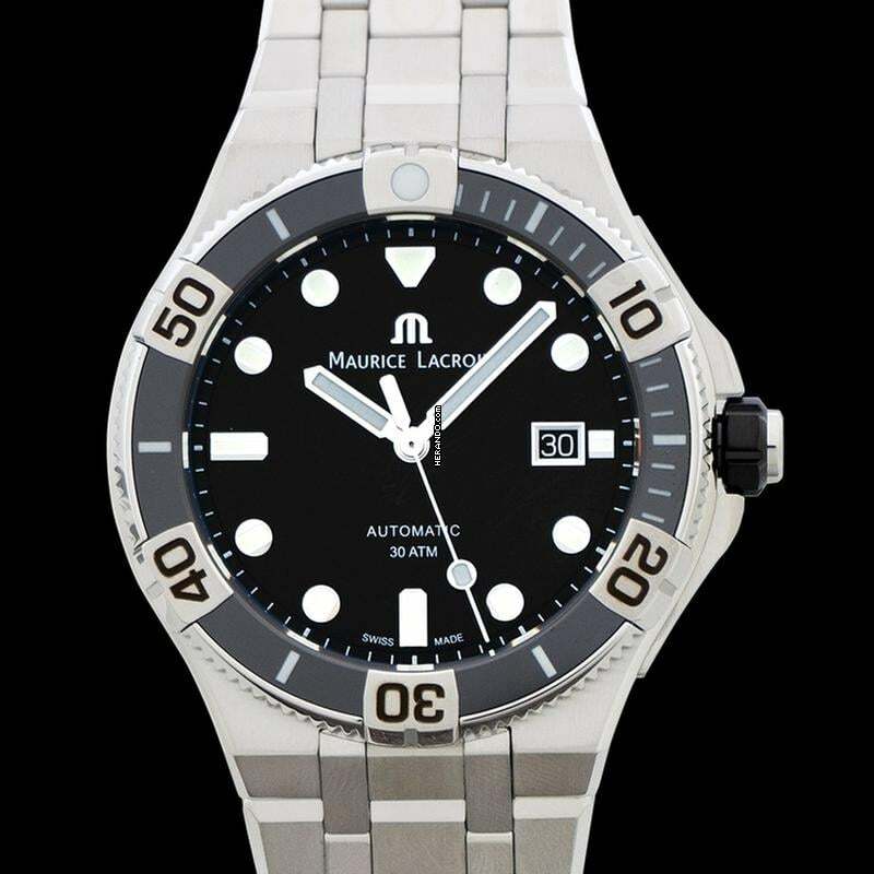 Thumbnail von Maurice Lacroix AIKON AI6058-SS002-330-1 - Aikon Venturer Automatic Black Sunbrushed Dial Men's Watch </h1>