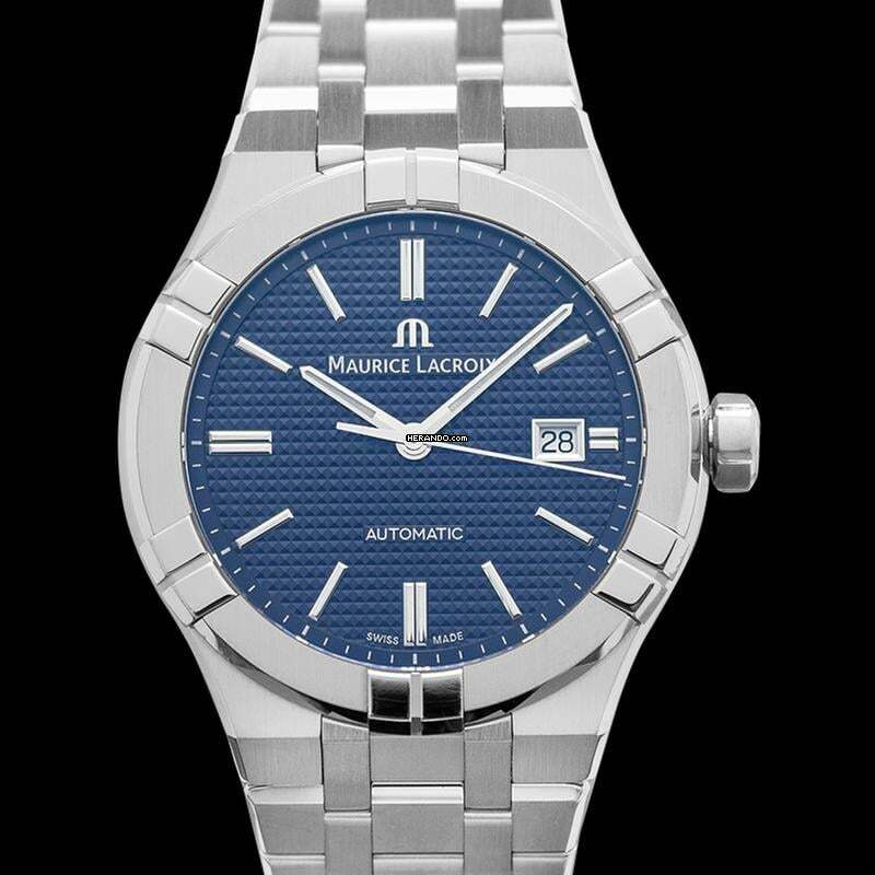 Thumbnail von Maurice Lacroix AIKON AI6008-SS002-430-1 - Aikon Automatic Blue Dial Steel Men's Watch </h1>