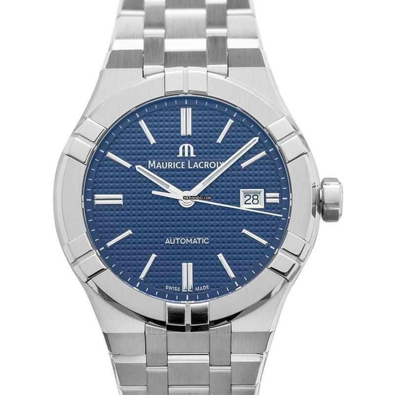  Maurice Lacroix AIKON AI6008-SS002-430-1 - Aikon Automatic Blue Dial Steel Men's Watch </h1> 