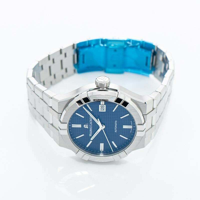 Thumbnail von Maurice Lacroix AIKON AI6008-SS002-430-1 - Aikon Automatic Blue Dial Steel Men's Watch </h1>