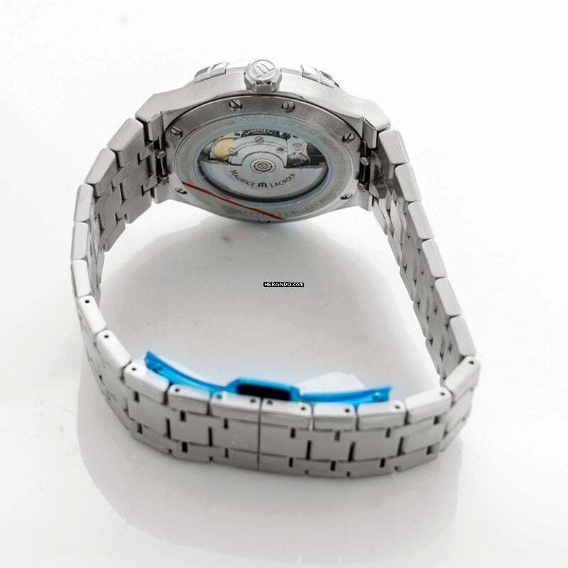 Thumbnail von Maurice Lacroix AIKON AI6008-SS002-330-1 - Aikon Automatic Black Sun brushed Clous de Paris Dial Men's Watch </h1>