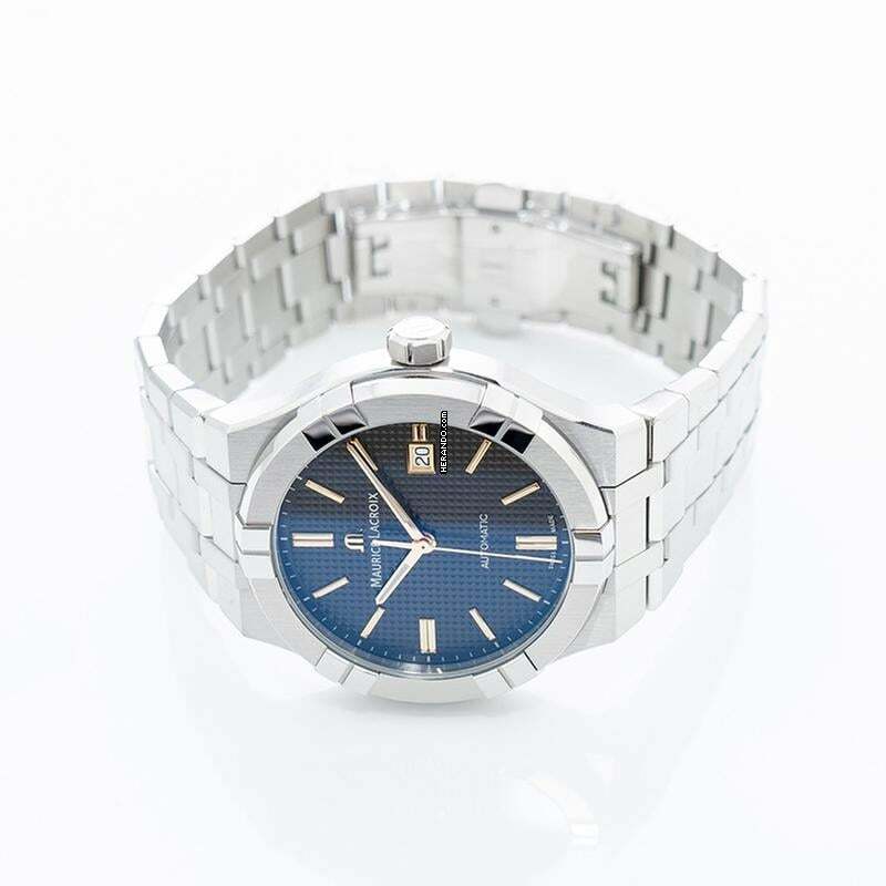 Thumbnail von Maurice Lacroix AIKON AI6008-SS002-331-1 - Aikon Automatic Anthracite Sun Brushed Clous de Paris dial Dial Stain </h1>