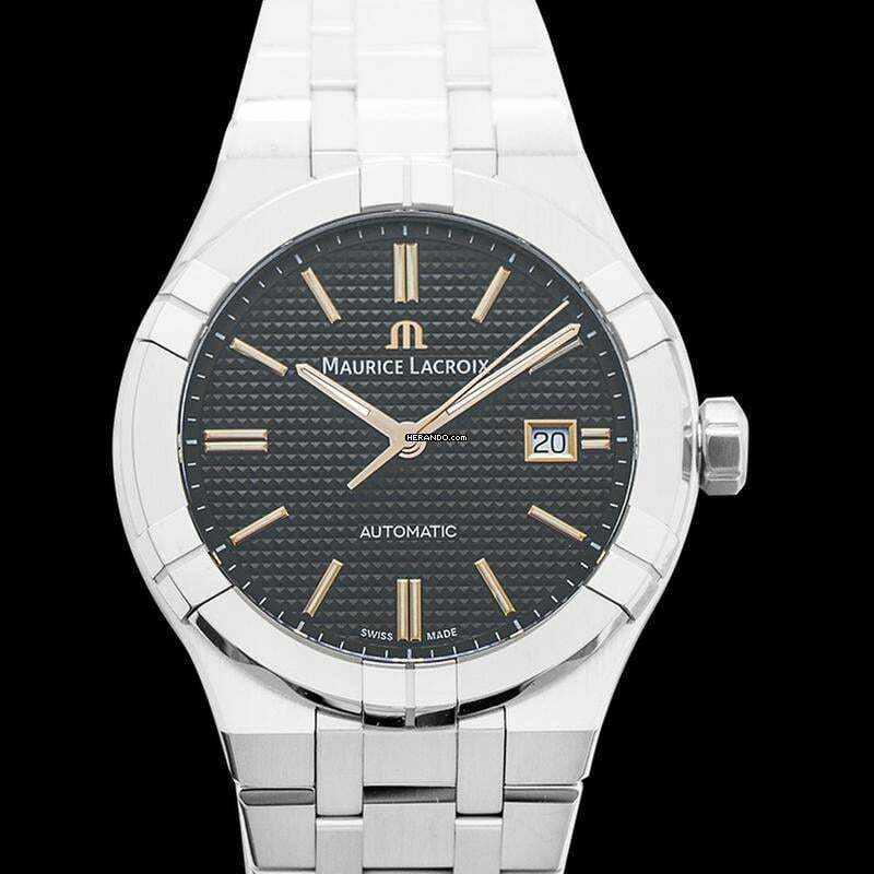 Thumbnail von Maurice Lacroix AIKON AI6008-SS002-331-1 - Aikon Automatic Anthracite Sun Brushed Clous de Paris dial Dial Stain </h1>