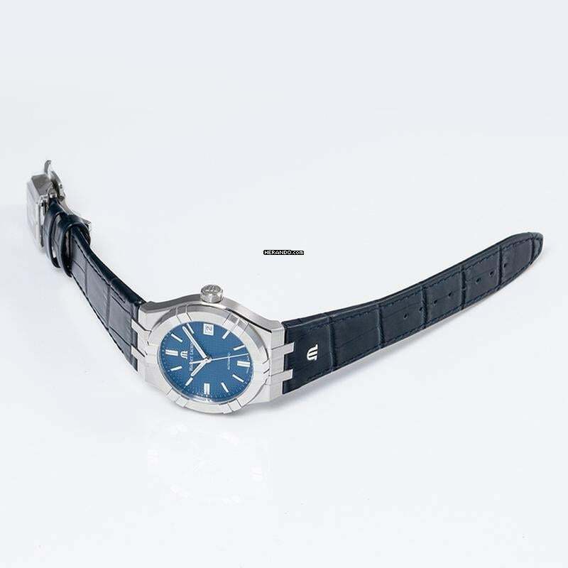 Thumbnail von Maurice Lacroix AIKON AI6007-SS001-430-1 - Aikon Automatic Blue Sun Brushed Clous de Paris Dial Men's Watch </h1>