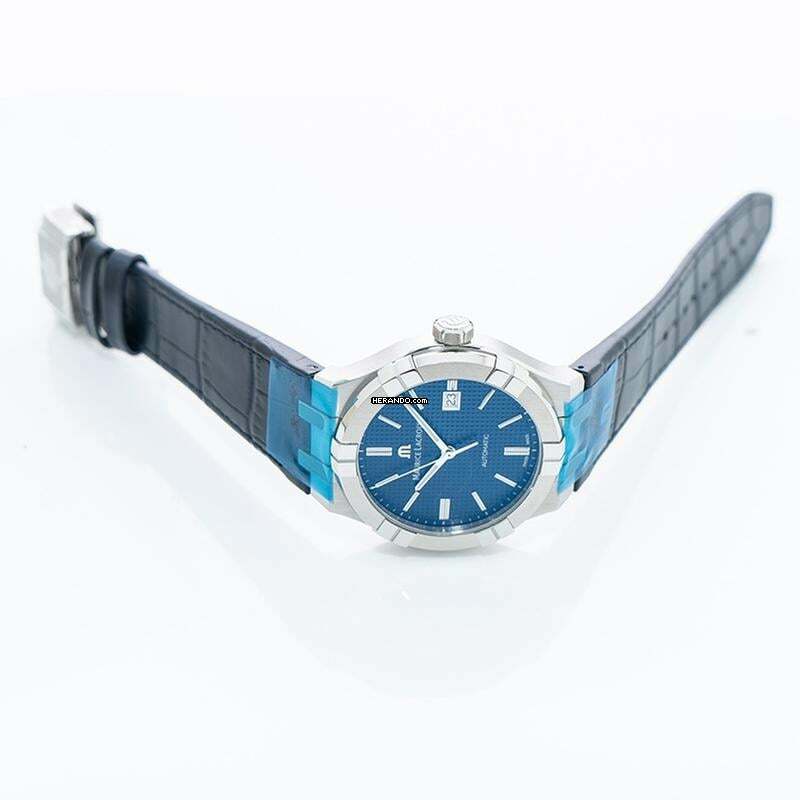 Thumbnail von Maurice Lacroix AIKON AI6008-SS001-430-1 - Aikon Automatic Blue Sun brushed Clous de Paris Dial Men's Watch </h1>