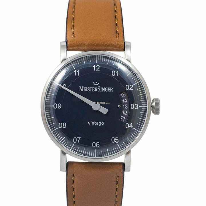  Meistersinger N° 03 VT908_SN03 - New Vintage Vintago Blue Automatic Men's Watch </h1> 