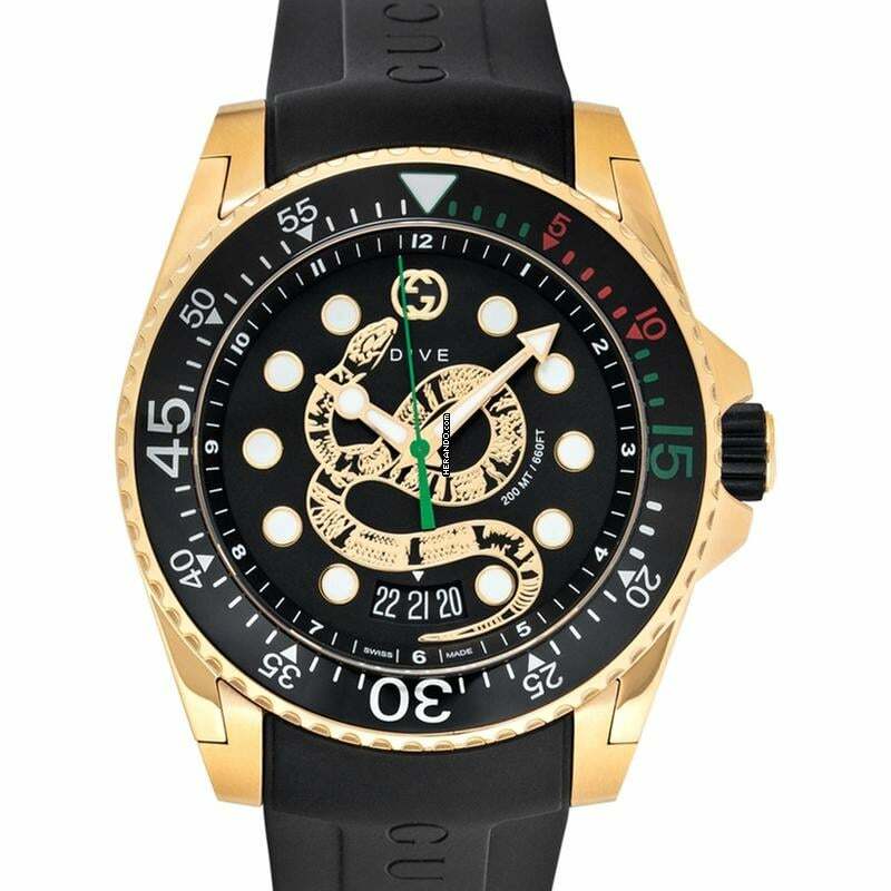  Gucci Dive YA136219 - Dive Quartz Black Dial Men's Watch </h1> 