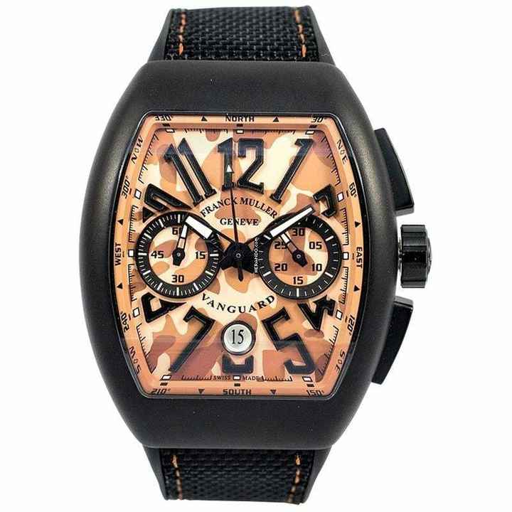  Franck Muller Vanguard V45 CC DT CAMO TT NR MC SB - VANGUARD Automatic Brown Camouflage Dial Titanium Men's Watch </h1> 