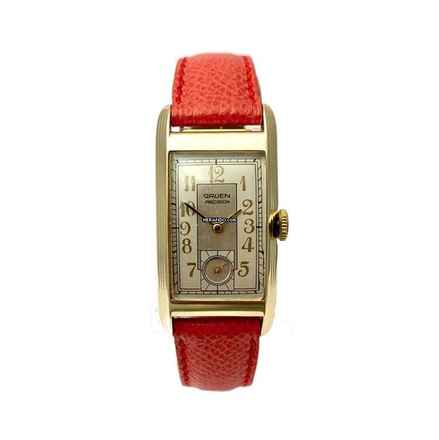  Gruen Precision Vintage Uhr 14 Karat Gelbgold </h1> 