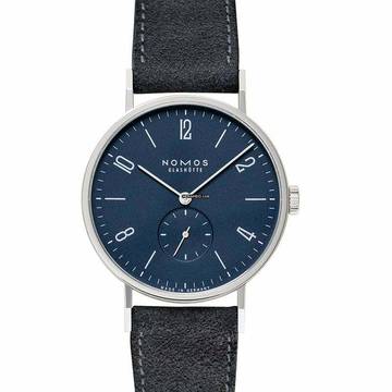  NOMOS Tangente 38 166 - Tangente 38 Midnight Blue Dial Manual-winding Black Strap Men's Watch </h1> 