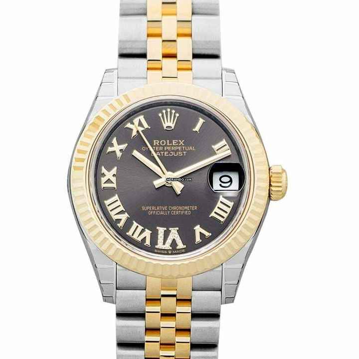  Rolex Datejust 31 278273-0018 - Datejust 31mm Stainless Steel and Yellow Gold Automatic Grey Dial Ladies Wat </h1> 