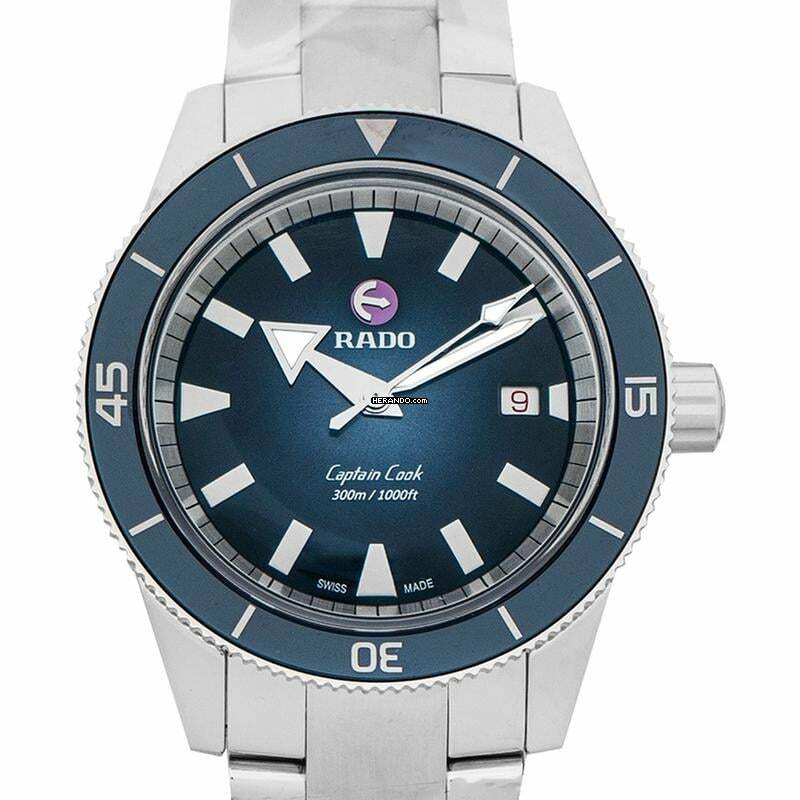  Rado HyperChrome Captain Cook R32105203 - Captain Cook Automatic Blue Dial Stainless Steel Men's Watch </h1> 