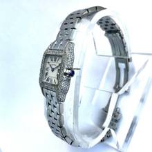 Thumbnail von Cartier Santos Demoiselle 2698 20mm Quartz Steel Diamond Watch </h1>