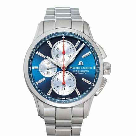  Maurice Lacroix PT6388-SS002-430-1 - Pontos Chronograph Automatic Blue Dial Men's Watch </h1> 