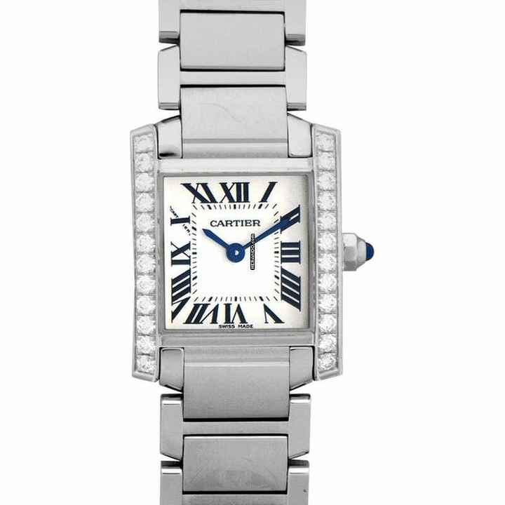  Cartier Tank Française W4TA0008 - Tank Francaise Silver Dial Ladies Watch </h1> 