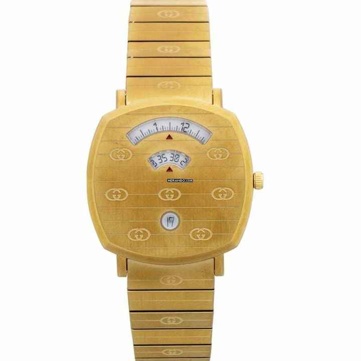 Gucci YA157409 - Grip Quartz Gold-Tone Dial Unisex Watch </h1> 