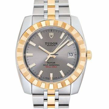  Tudor Classic 22013-62543-GRIDSTL - Classic Date Grey / Yellow gold toned steel Ø28.00 mm </h1> 