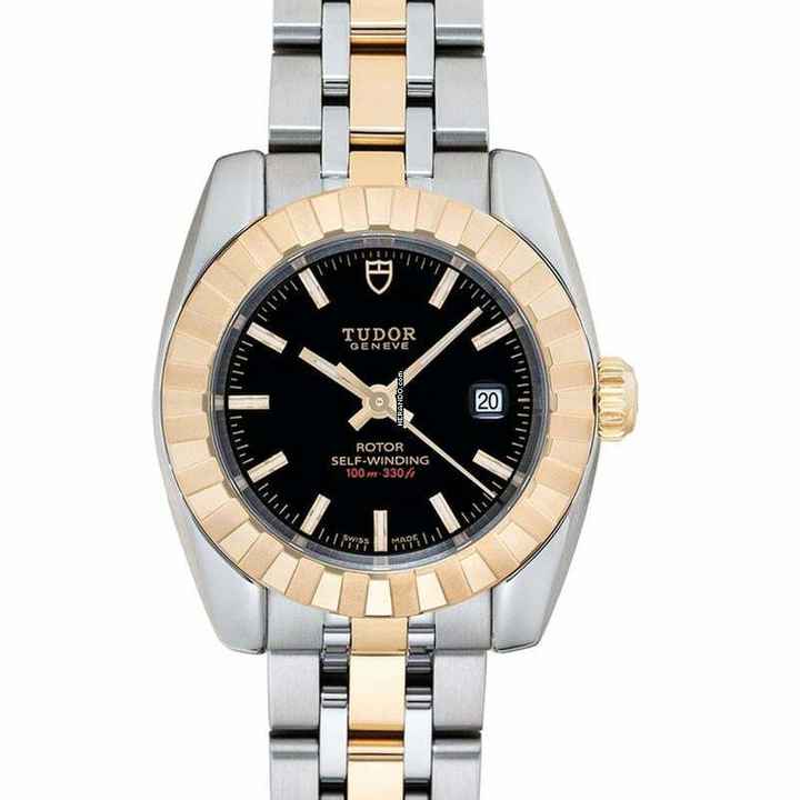  Tudor Classic 22013-0003 - Tudor Classic Automatic Black Dial Stainless Steel Ladies Watch </h1> 