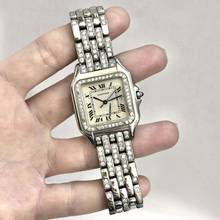 Thumbnail von Cartier Panthère Quartz Jumbo 29mm Steel 3.42TCW Diamond Watch </h1>