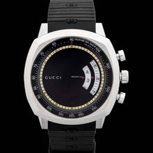 Thumbnail von Gucci YA157301 - Grip Quartz Black Dial Black Rubber Strap Men's Watch </h1>