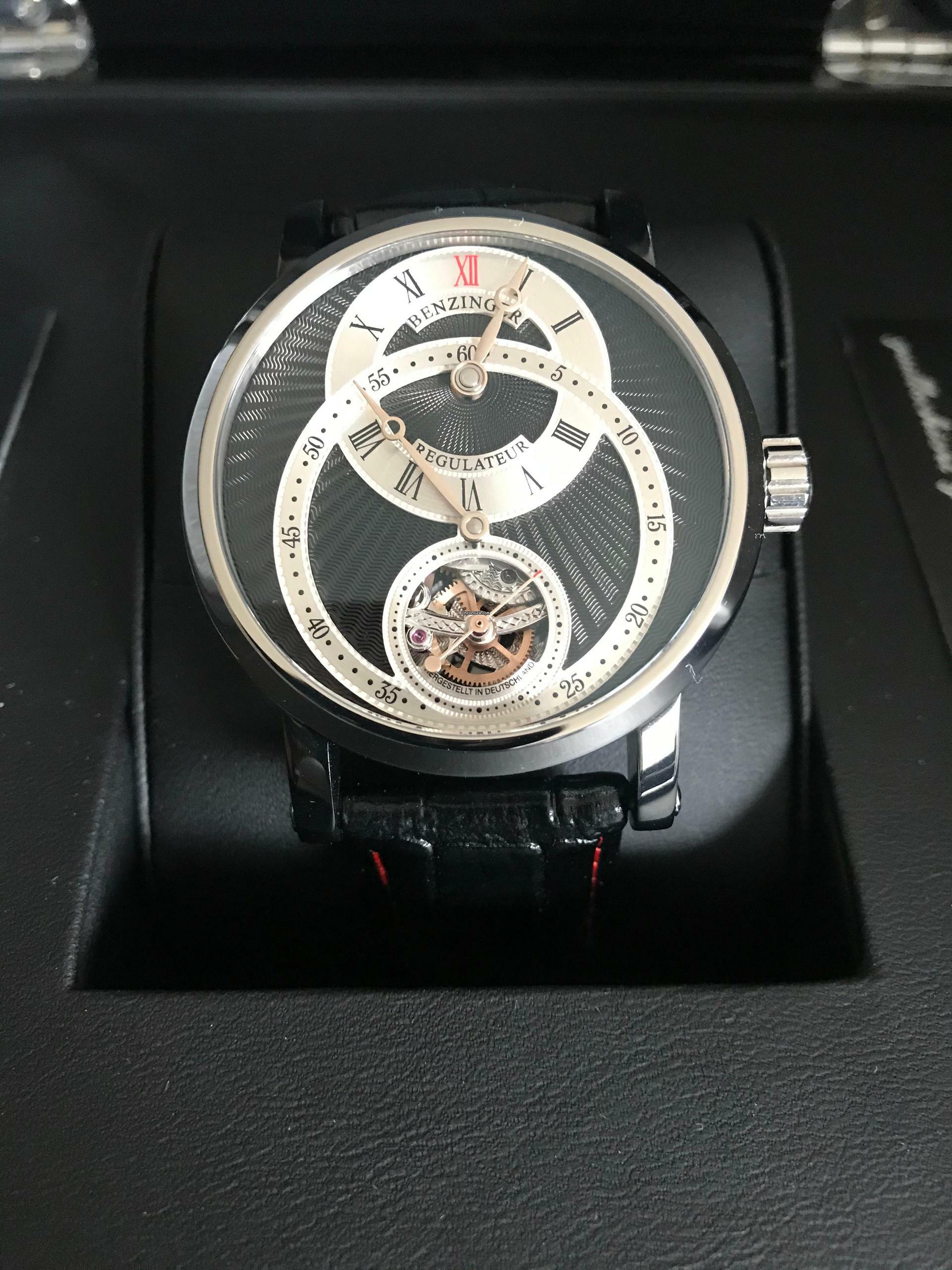 Benzinger Regulateur Modern Rote XII Black Dial